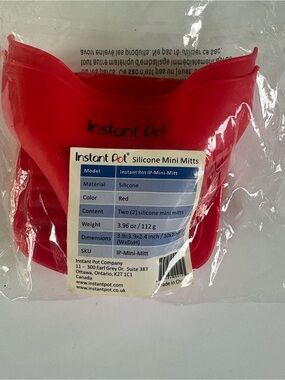 Instant Pot Red Silicone Mini Mitts - Heat Resistant Kitchen Grips